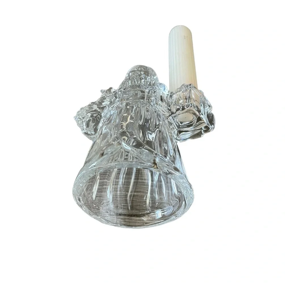 Santa-Lead Crystal Candle Holder, International Silver Company Crystal Santa